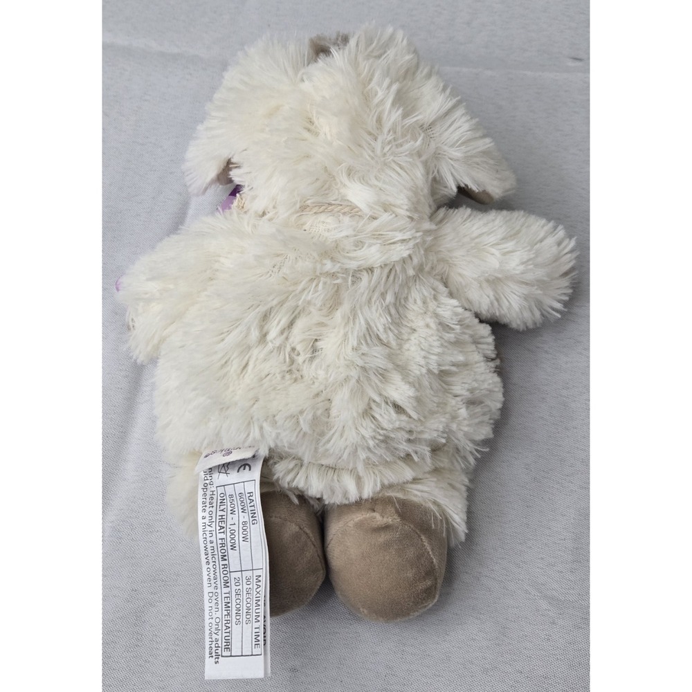 Warmies Puppy Dog Microwavable Plush Lavender Scented Weighted Heating Pad Cream - Picture 6 of 9